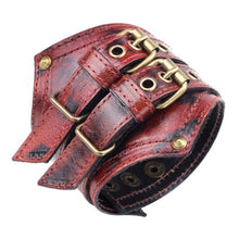Load image into Gallery viewer, New Steampunk Wide Leather Bracelets