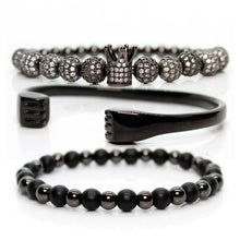 Load image into Gallery viewer, Handmade Crown Bracelet Set Men