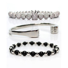 Load image into Gallery viewer, Handmade Crown Bracelet Set Men