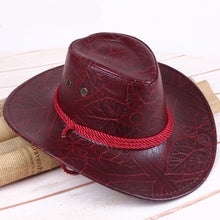 Load image into Gallery viewer, Unisex leather printing cowboy hat men