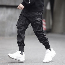Load image into Gallery viewer, Black Hip Hop Cargo Pants For Men