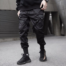 Load image into Gallery viewer, Black Hip Hop Cargo Pants For Men