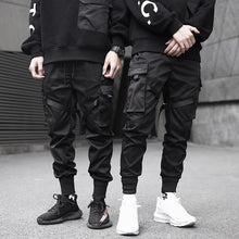 Load image into Gallery viewer, Black Hip Hop Cargo Pants For Men
