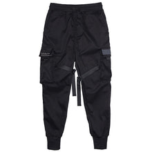 Load image into Gallery viewer, Black Hip Hop Cargo Pants For Men