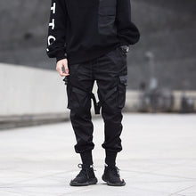Load image into Gallery viewer, Black Hip Hop Cargo Pants For Men