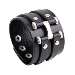 New Steampunk Wide Leather Bracelets