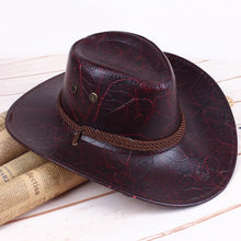 Load image into Gallery viewer, Unisex leather printing cowboy hat men
