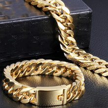 Load image into Gallery viewer, Simple Gold Stainless Steel Bracelet
