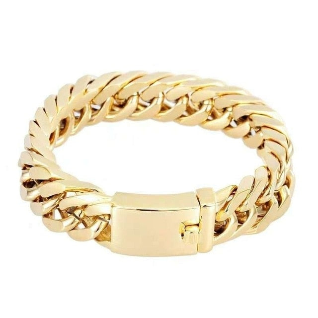 Simple Gold Stainless Steel Bracelet